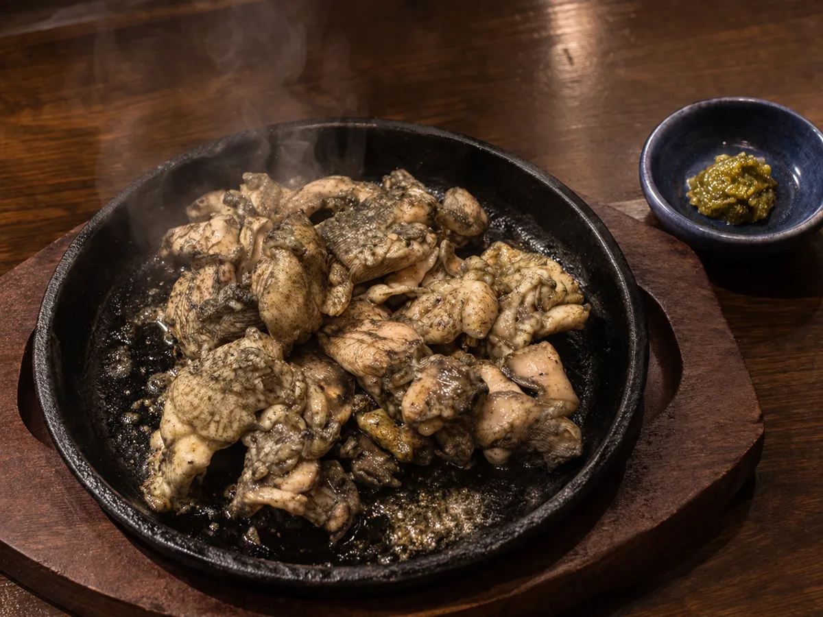 国産鶏もも肉の炭火焼き
